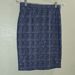 41 Hawthorn Navy Checkered Pencil Skirt